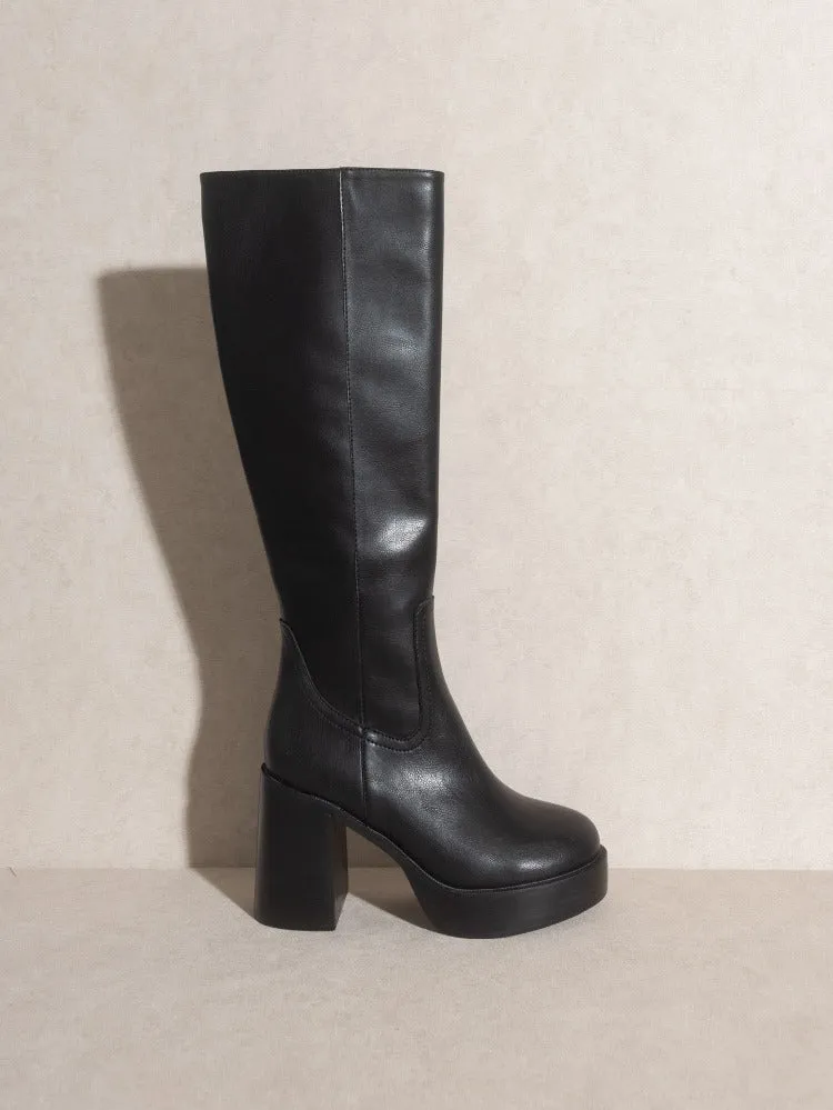 Tara Knee High Platform Boots