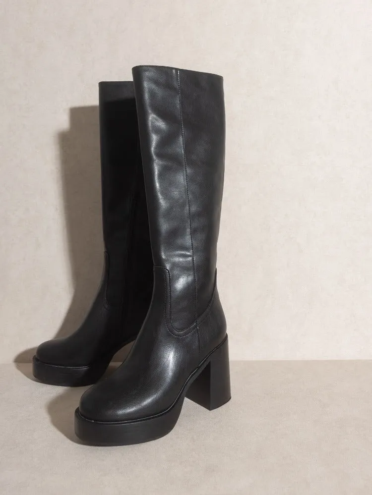 Tara Knee High Platform Boots