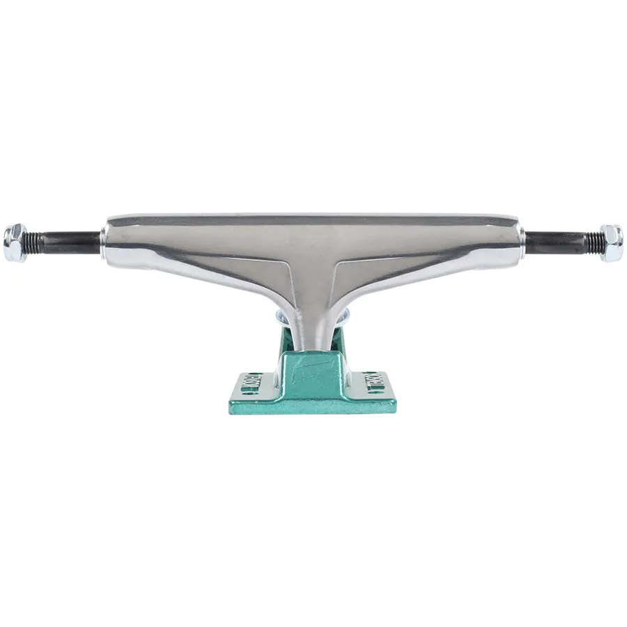 Tensor Alum Mirror Trucks Raw/Teal 5.25