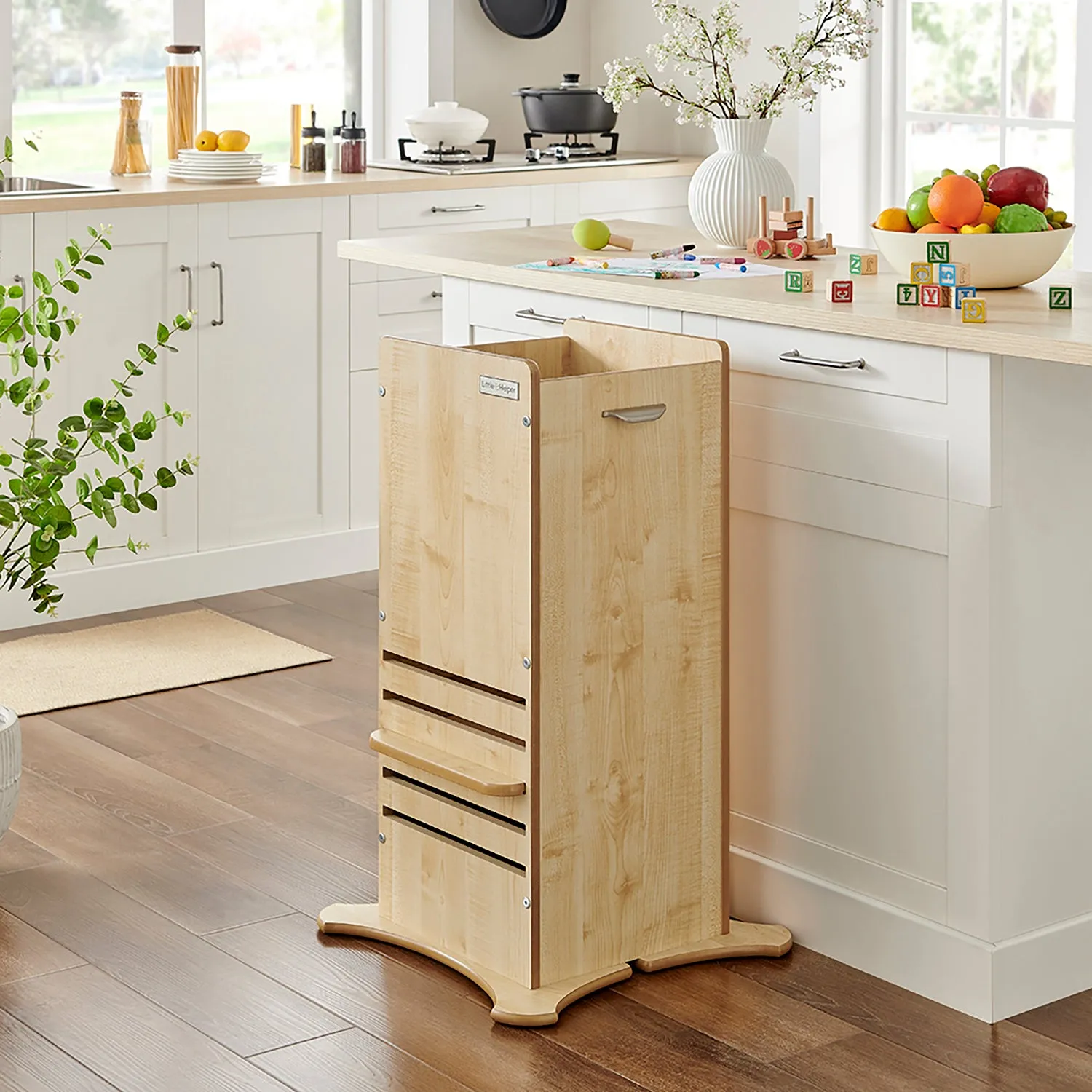 The Original Little Helper FunPod Toddler Tower | Learning Tower | Kitchen Helper Tower | Step Stool | Natural