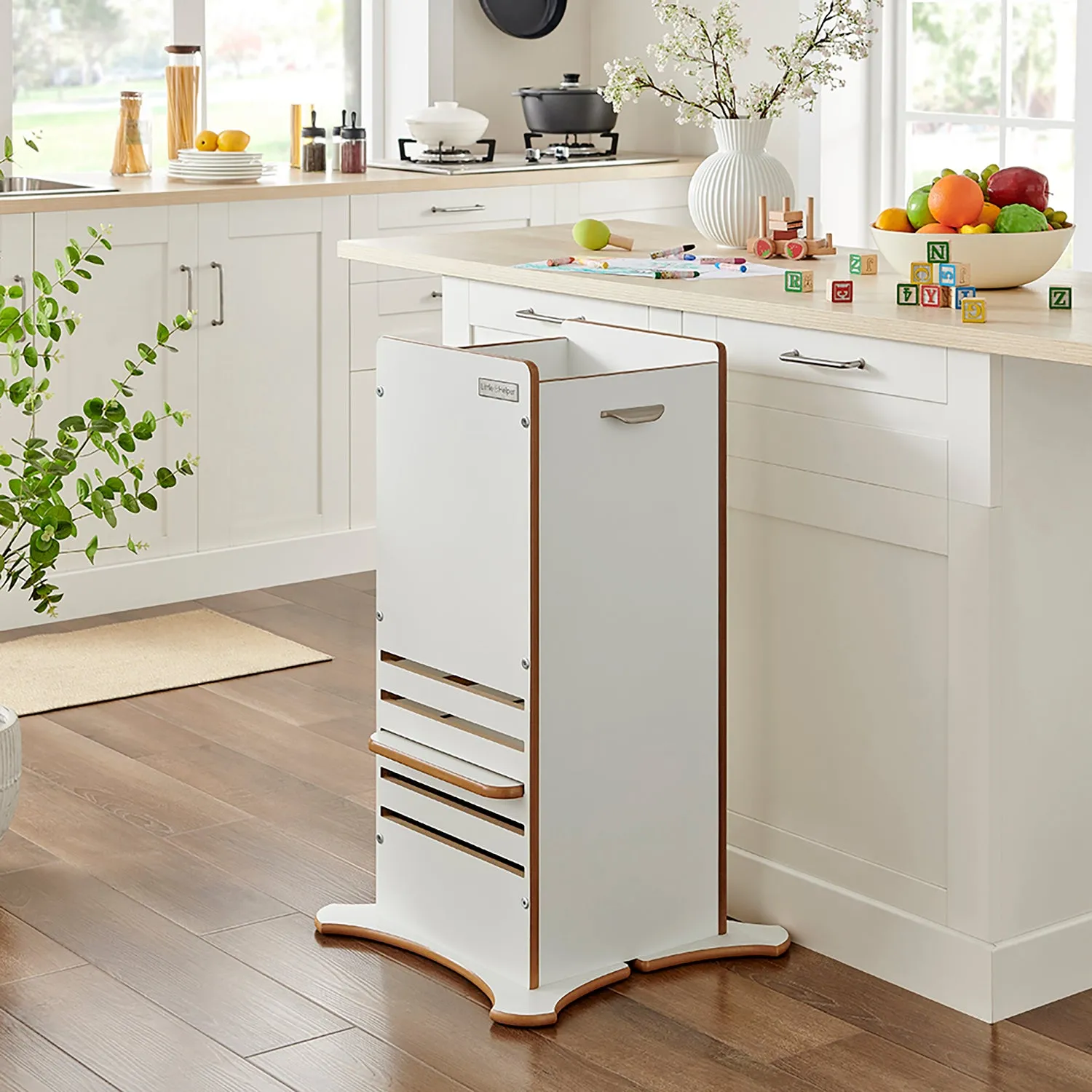 The Original Little Helper FunPod Toddler Tower | Learning Tower | Kitchen Helper Tower | Step Stool | White