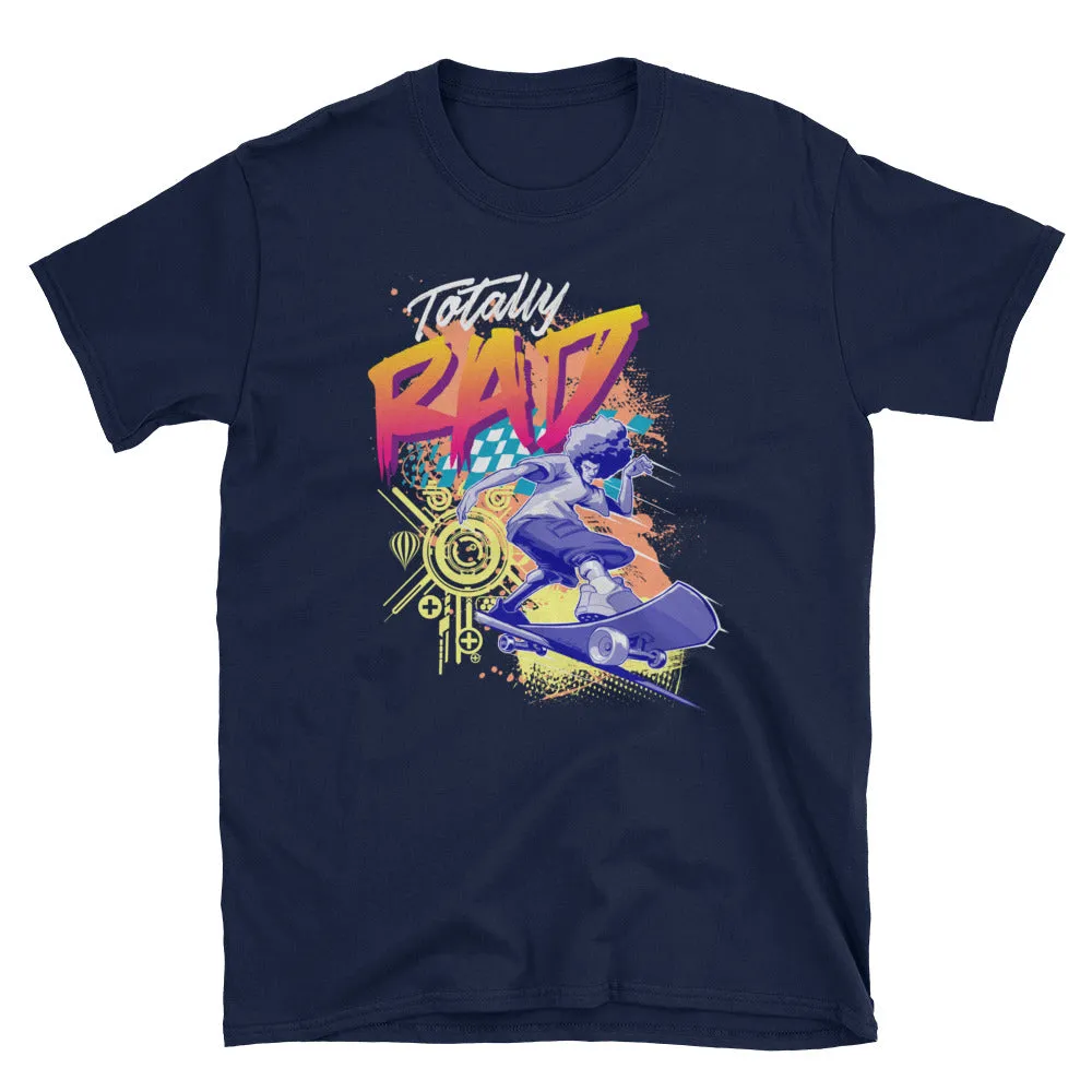 Totally Rad Afro Skater Short-Sleeve Unisex T-Shirt
