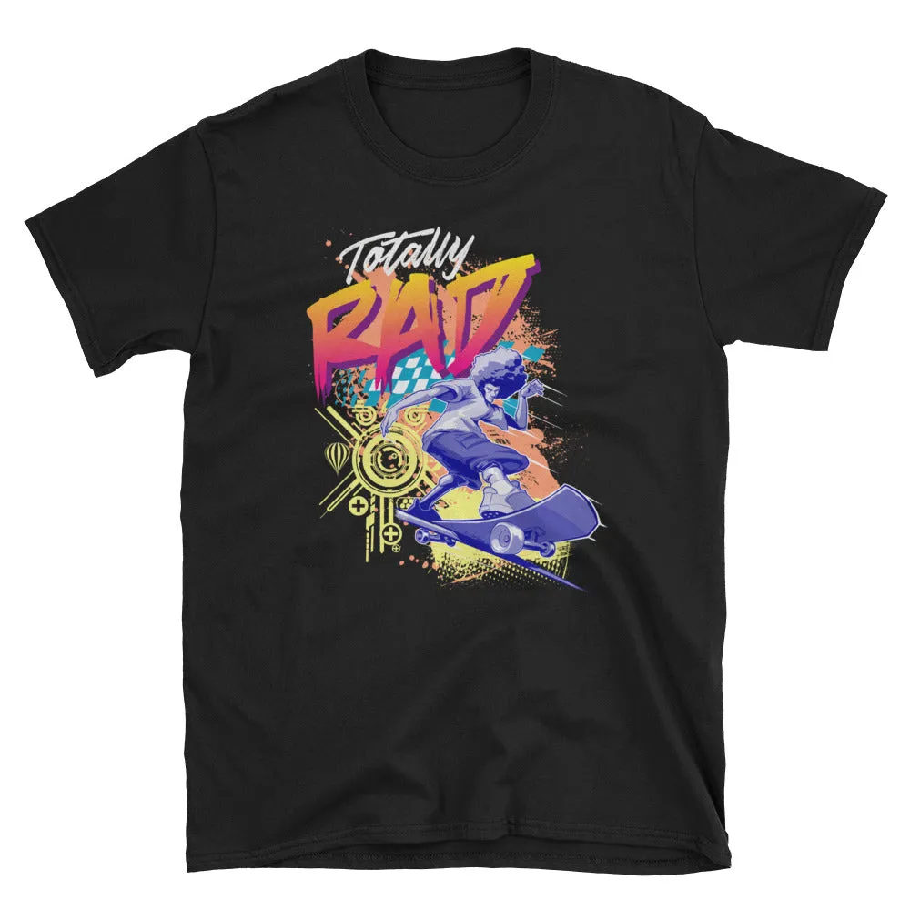 Totally Rad Afro Skater Short-Sleeve Unisex T-Shirt