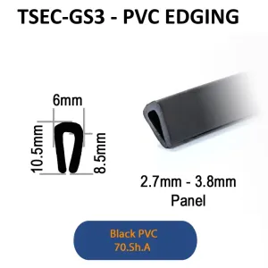 TSEC-GS3 PVC U CHANNEL 10.5MM X 6MM