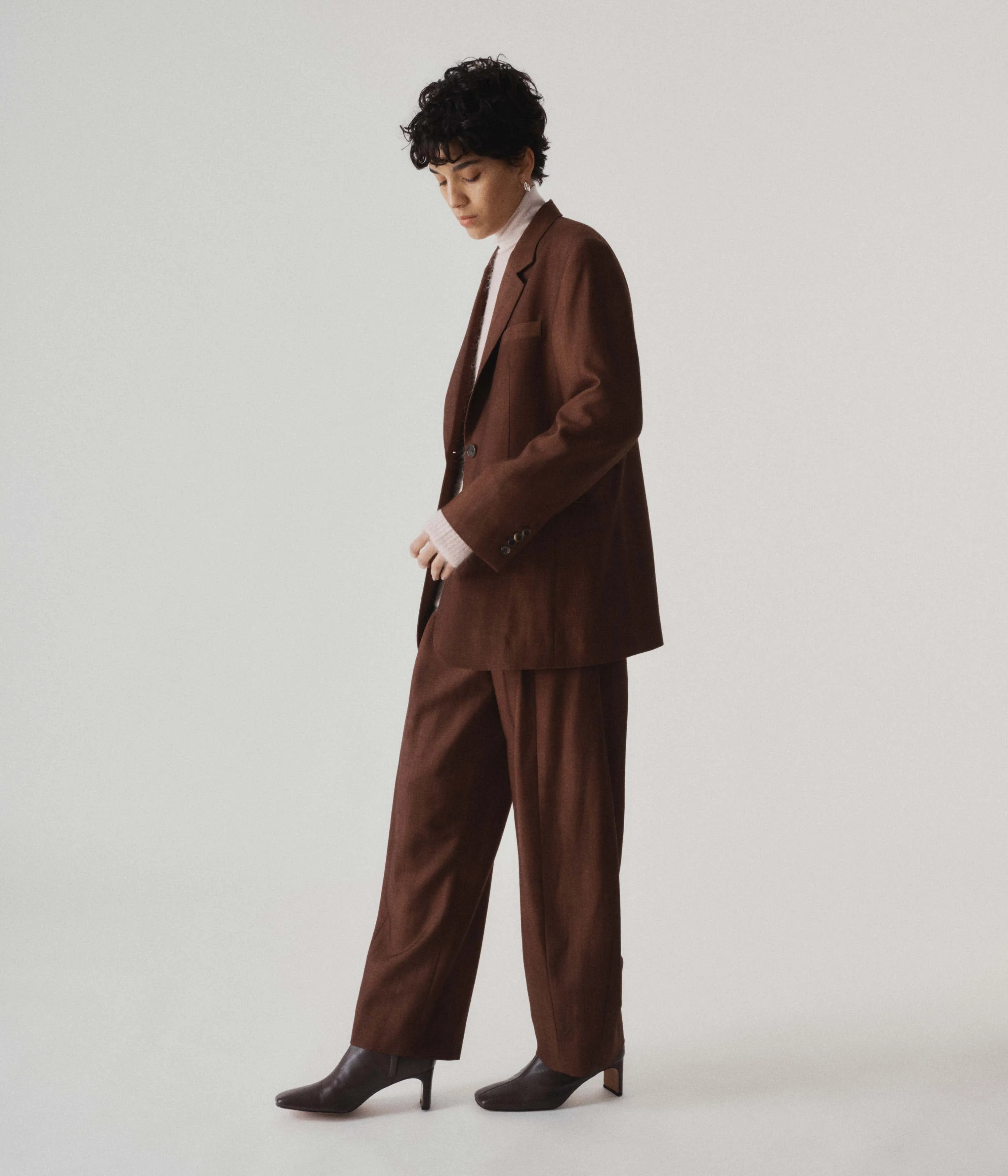 Two Button Blazer in Cinnamon