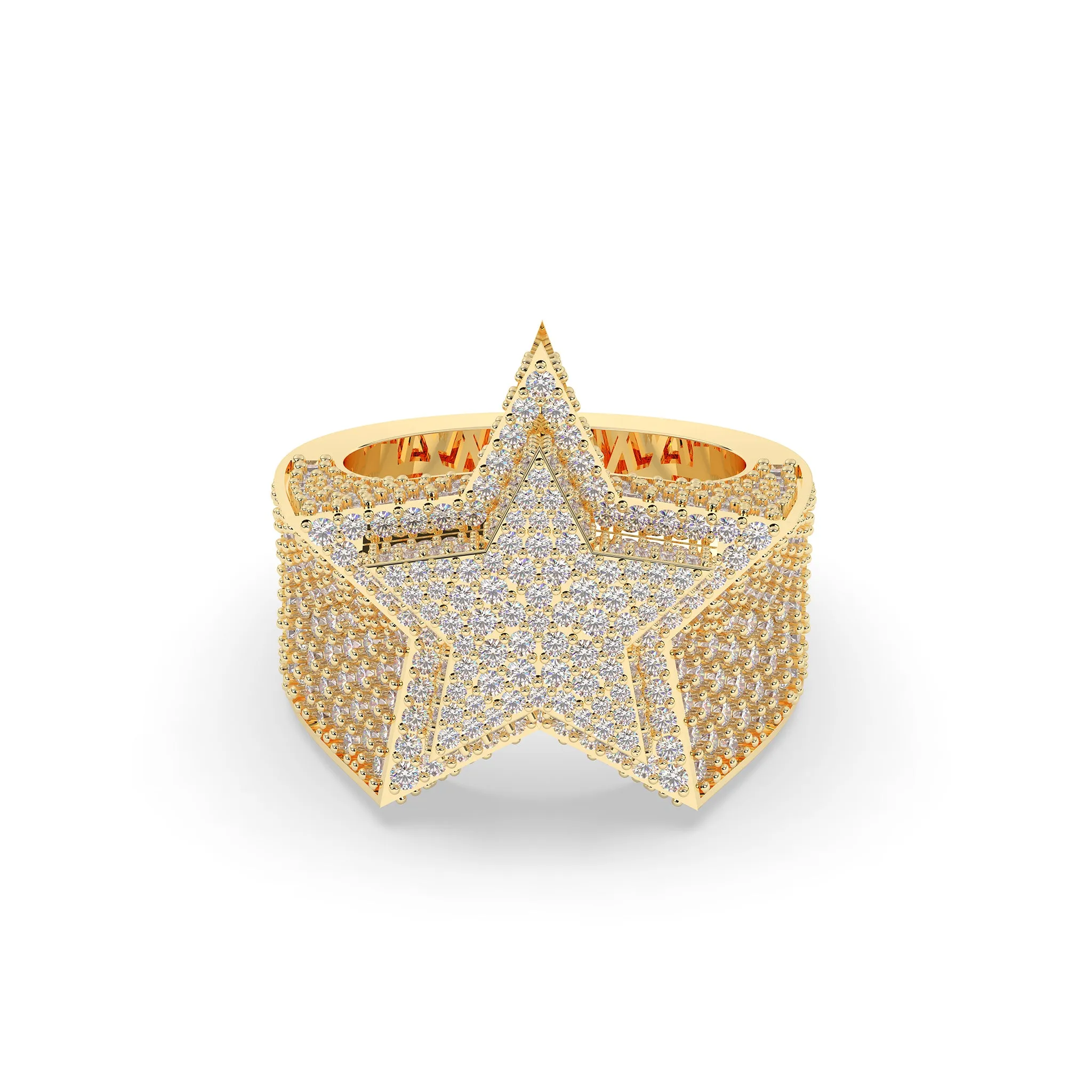 Two Layer 5 Point Star Ring