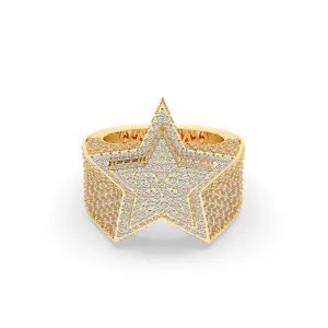 Two Layer 5 Point Star Ring