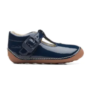 UK 3 Navy Patent Tiny Beat T Bar