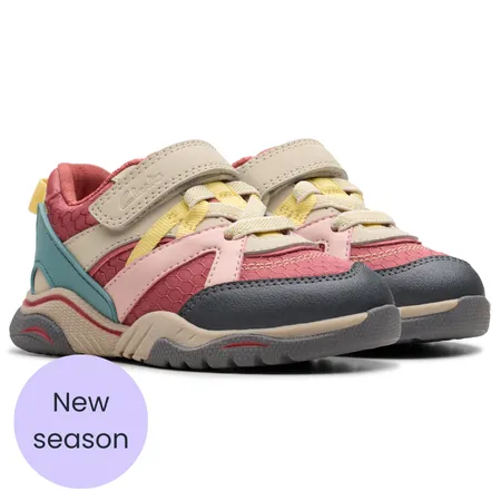 UK 4 Pink Combo Feather Pace Trainers