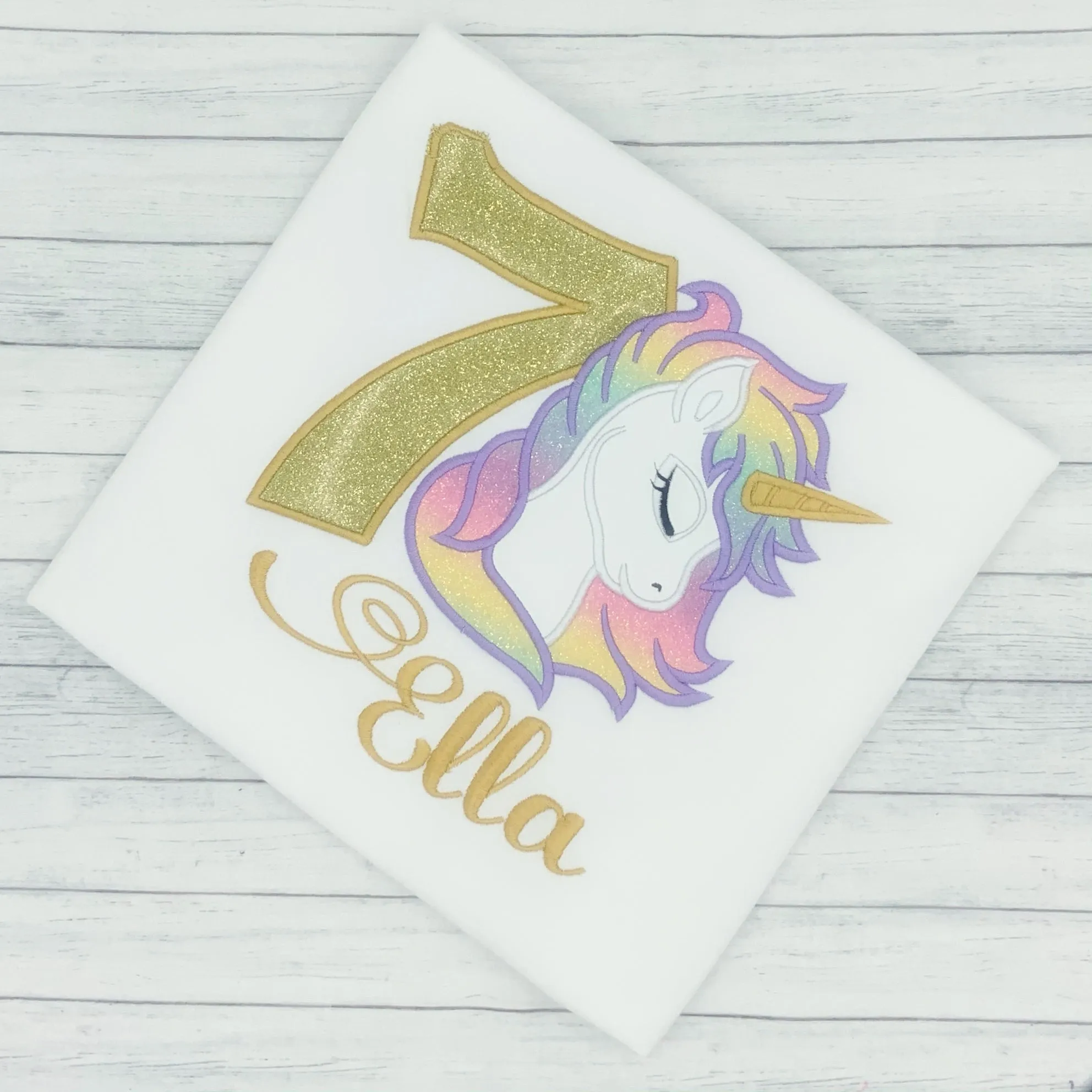 Unicorn Girls Birthday Shirt (age 1-9)