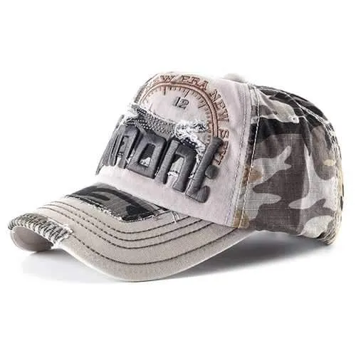 Unisex Embroidery Baseball Cap Camouflage Casual Outdoor Hip-hop Hat