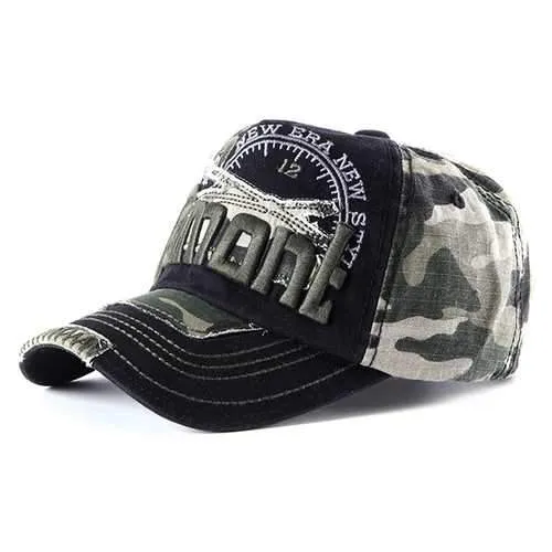 Unisex Embroidery Baseball Cap Camouflage Casual Outdoor Hip-hop Hat