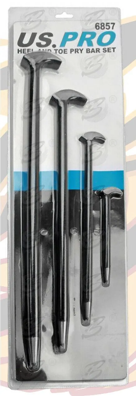 US PRO 4PCS HEEL & TOE PRY BARS ( PODGER BARS )