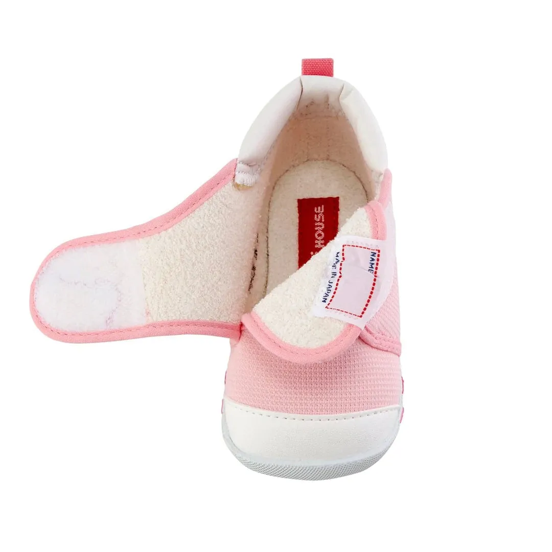 [US6] MikiHouse Pink Touch-Strap Cotton Sneakers