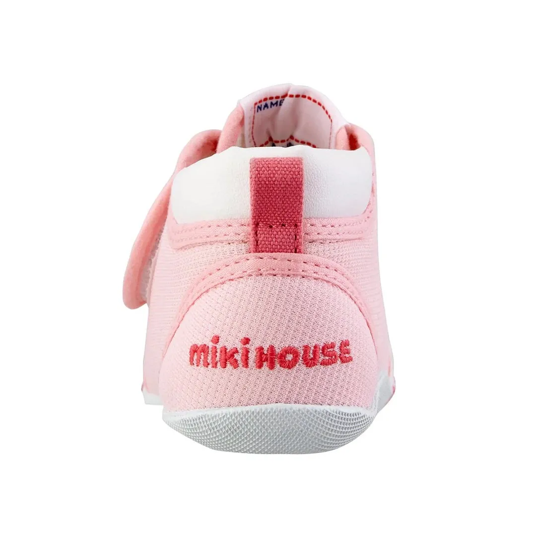 [US6] MikiHouse Pink Touch-Strap Cotton Sneakers