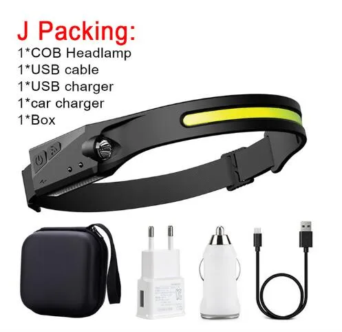 USB LED Induction Headlamp Flashlight | Rechargeable & Waterproof