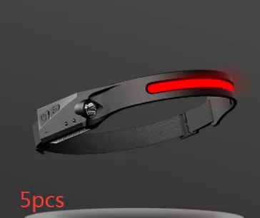 USB LED Induction Headlamp Flashlight | Rechargeable & Waterproof