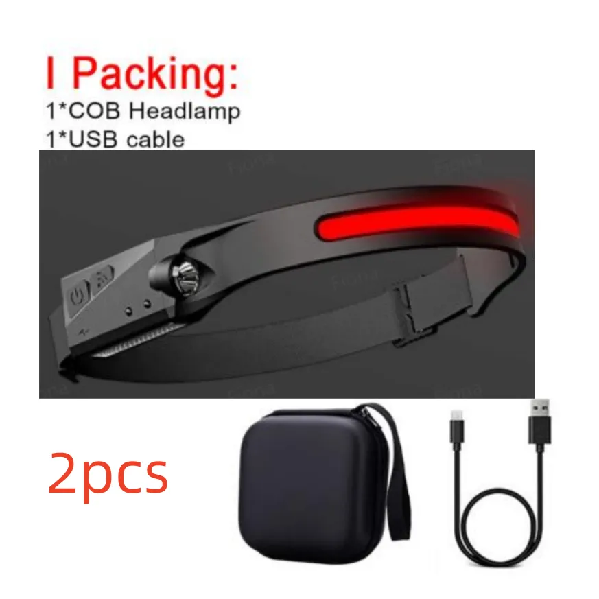 USB LED Induction Headlamp Flashlight | Rechargeable & Waterproof