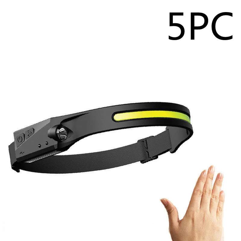 USB LED Induction Headlamp Flashlight | Rechargeable & Waterproof