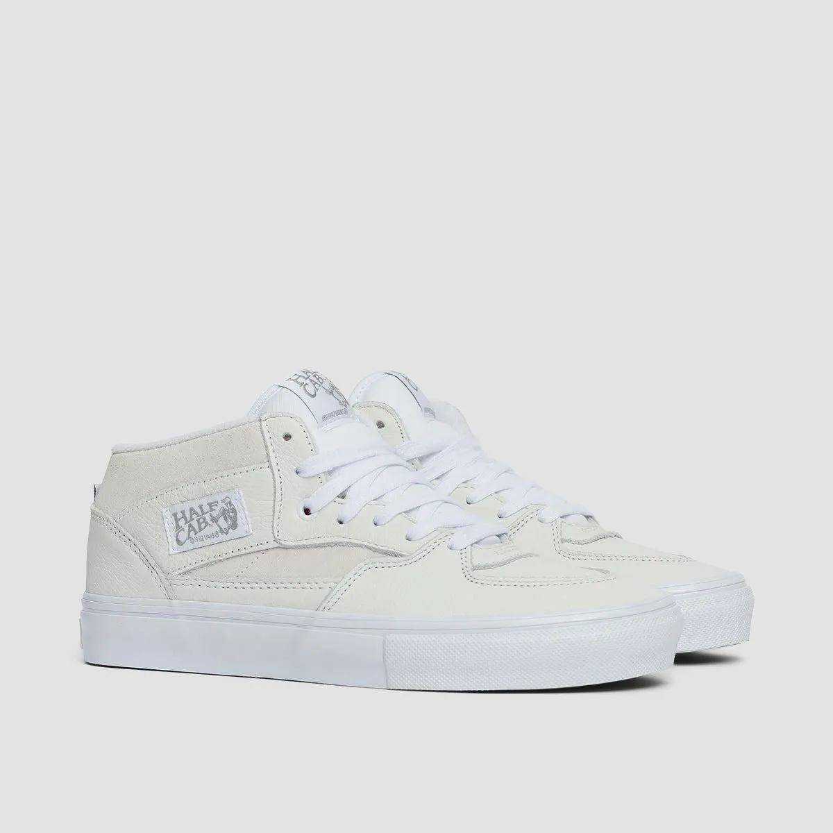 Vans Skate Half Cab Mid Top Shoes - Daz White/White