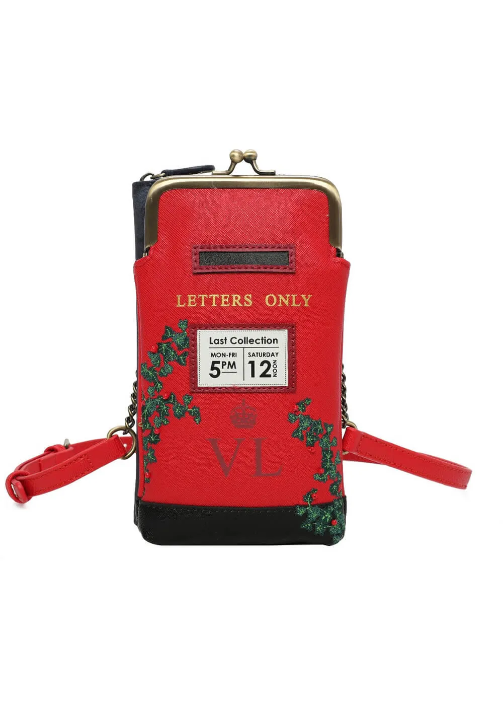 Vendula London The Old Post Office Postbox Phone Clipper Pouch Red