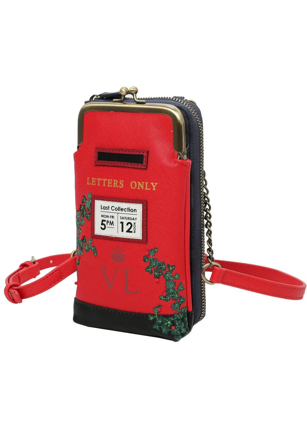 Vendula London The Old Post Office Postbox Phone Clipper Pouch Red