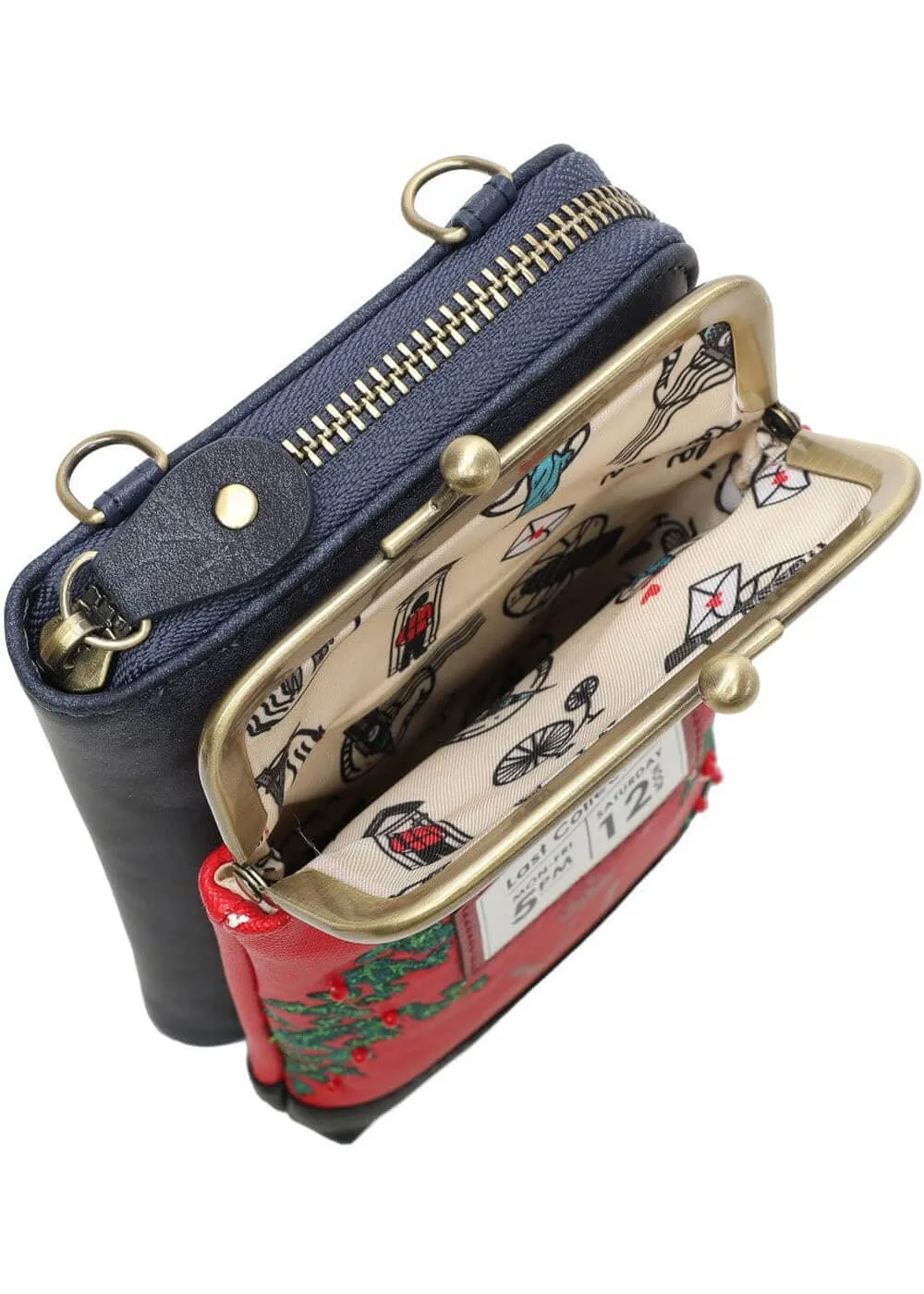Vendula London The Old Post Office Postbox Phone Clipper Pouch Red