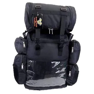 VS324 Vance Leather Motorcycle Sissy Bar Travel Luggage with Map Pocket
