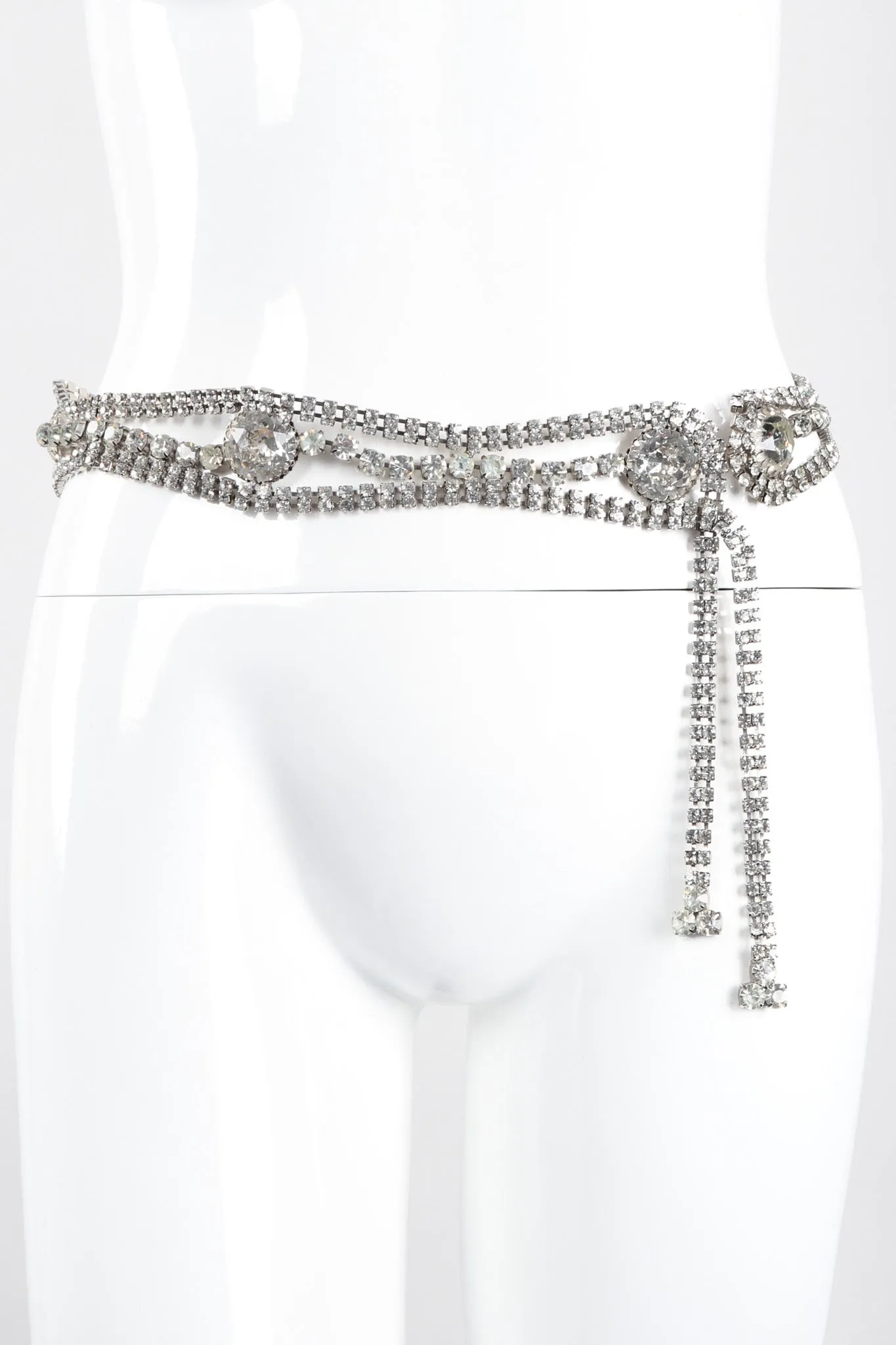 Wavy Rhinestone Belt