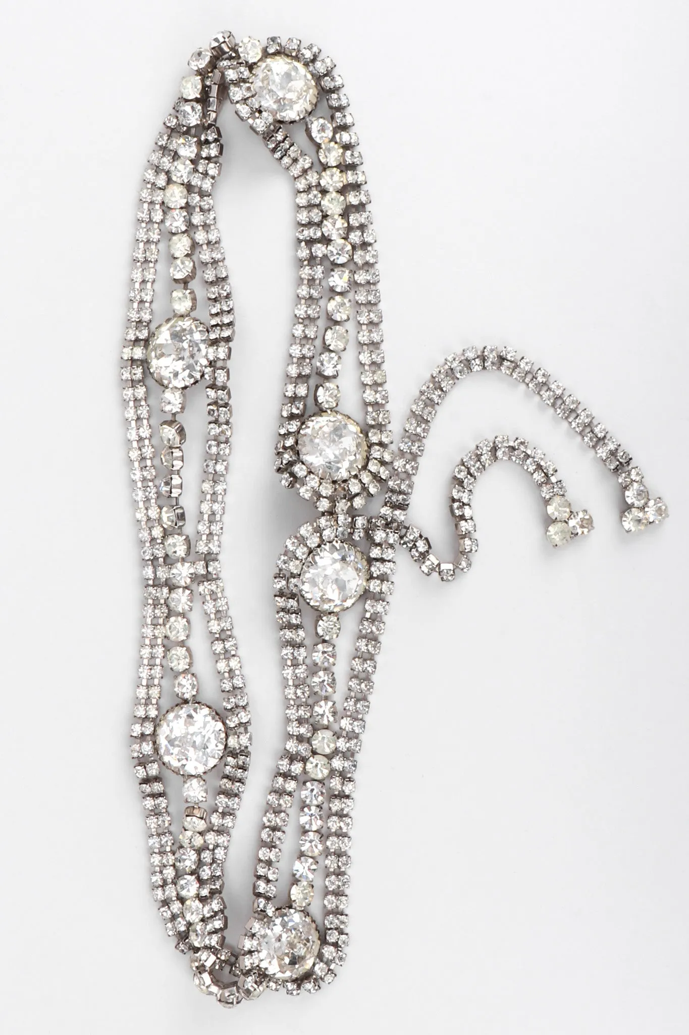 Wavy Rhinestone Belt