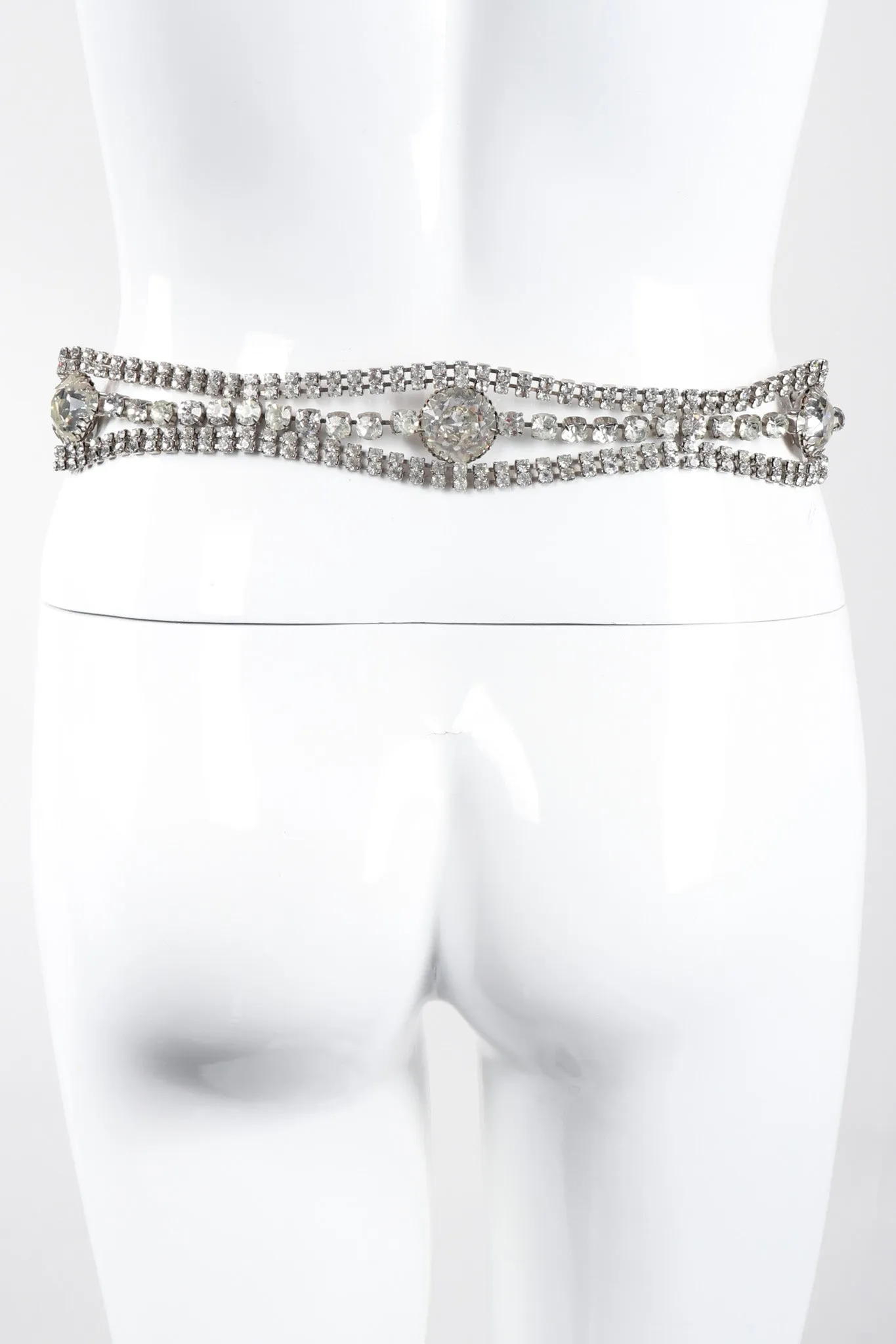 Wavy Rhinestone Belt