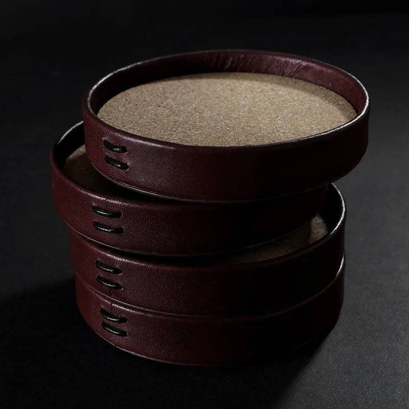 Whiskey Leather Coasters | Set of 4 - CLEARANCE