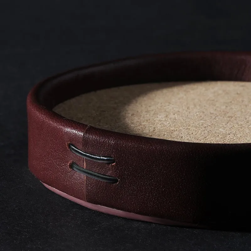Whiskey Leather Coasters | Set of 4 - CLEARANCE