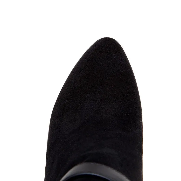 Women Buckle High Heel Ankle Boots