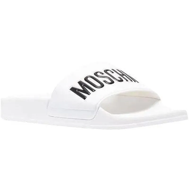 Women's Moschino Couture Pvc Sandal Slide With Logo