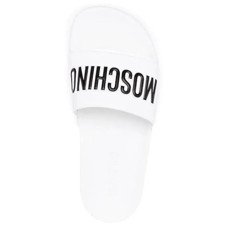 Women's Moschino Couture Pvc Sandal Slide With Logo