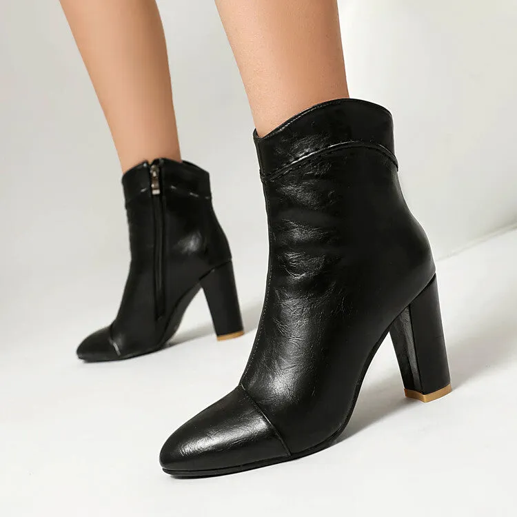 Women's Pointed Toe High Heel Ankle Boots