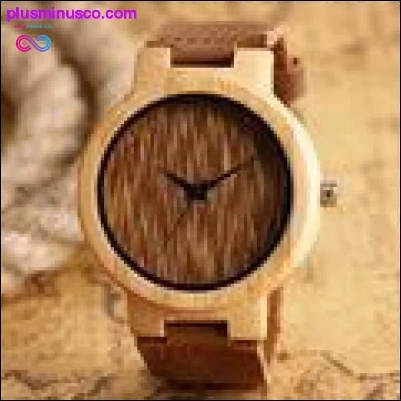 Wood Bamboo Genuine Leather Wrist Watch