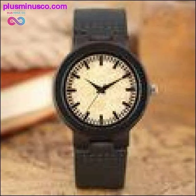 Wood Bamboo Genuine Leather Wrist Watch