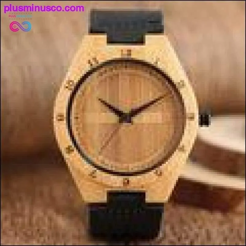 Wood Bamboo Genuine Leather Wrist Watch