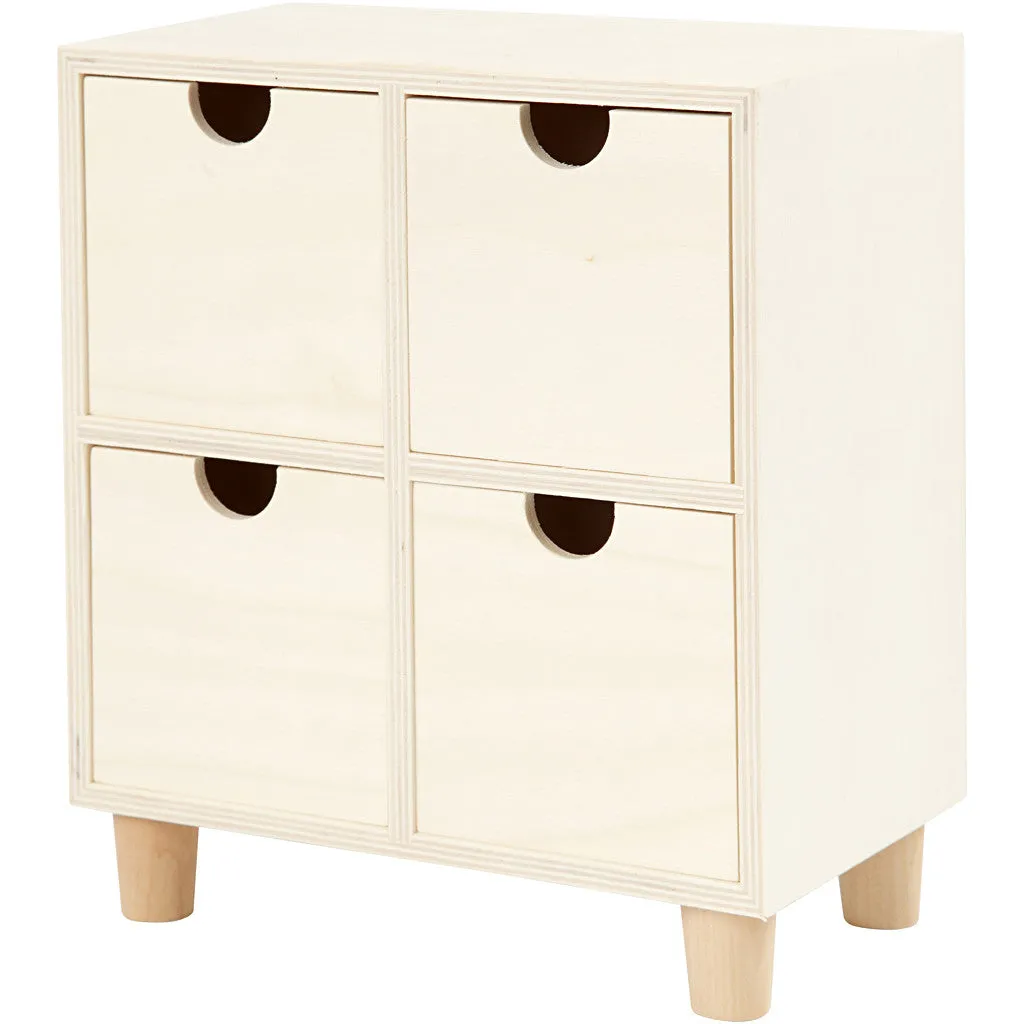 Wooden Chest of Drawers Home Furnishings Decorations Crafts 20x23x11.5 cm