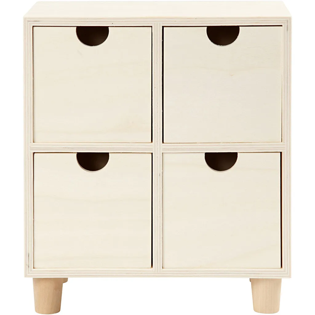 Wooden Chest of Drawers Home Furnishings Decorations Crafts 20x23x11.5 cm