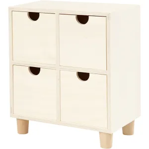 Wooden Chest of Drawers Home Furnishings Decorations Crafts 20x23x11.5 cm