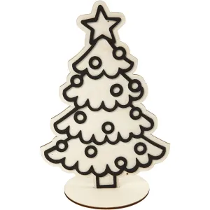 Wooden EVA Foam Figure With Stand Decoration Crafts H: 19.5 cm - Christmas Tree