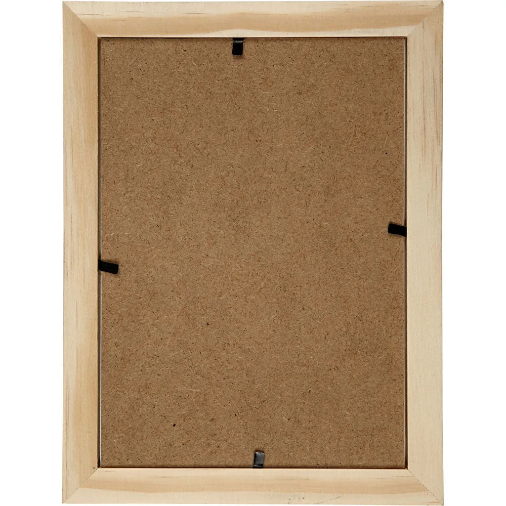 Wooden Glass Frame With Metal Hangers Hanging Home Furnshings Decoration Crafts 21x16 cm