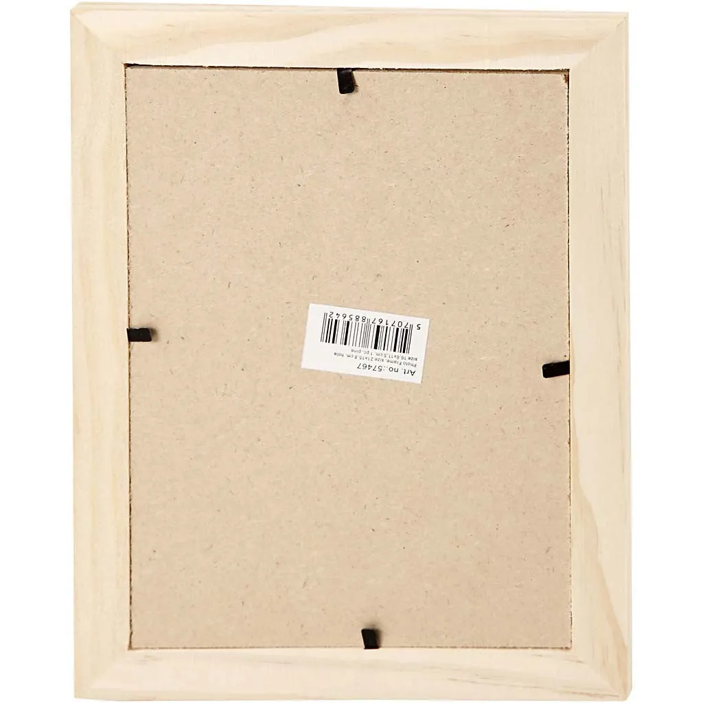 Wooden Glass Frame With Metal Hangers Hanging Home Furnshings Decoration Crafts 21x16 cm